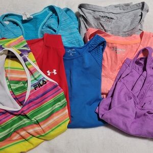 Tops Medium Lot Of 7 Activewear Tops‎ Tanks Gym Yoga Tech Run Workout Danskin